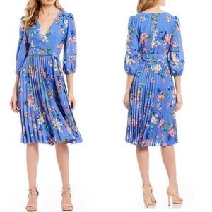 Eliza J Floral Pleated Dress